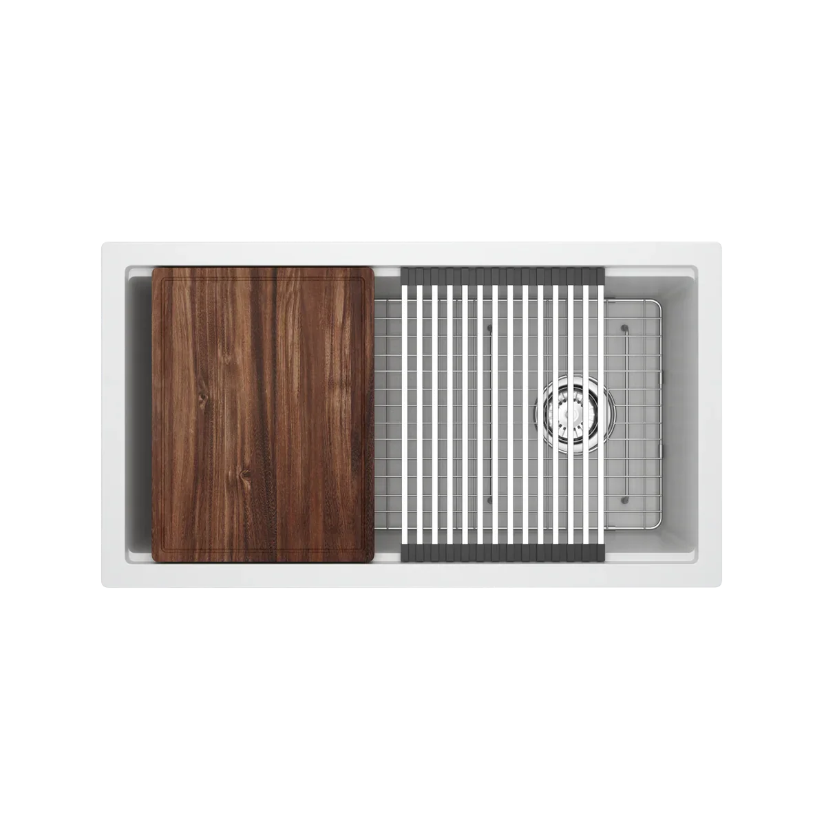 Riobel Fonsa 33" Quartz Chef/Workstation Sink With Accessories