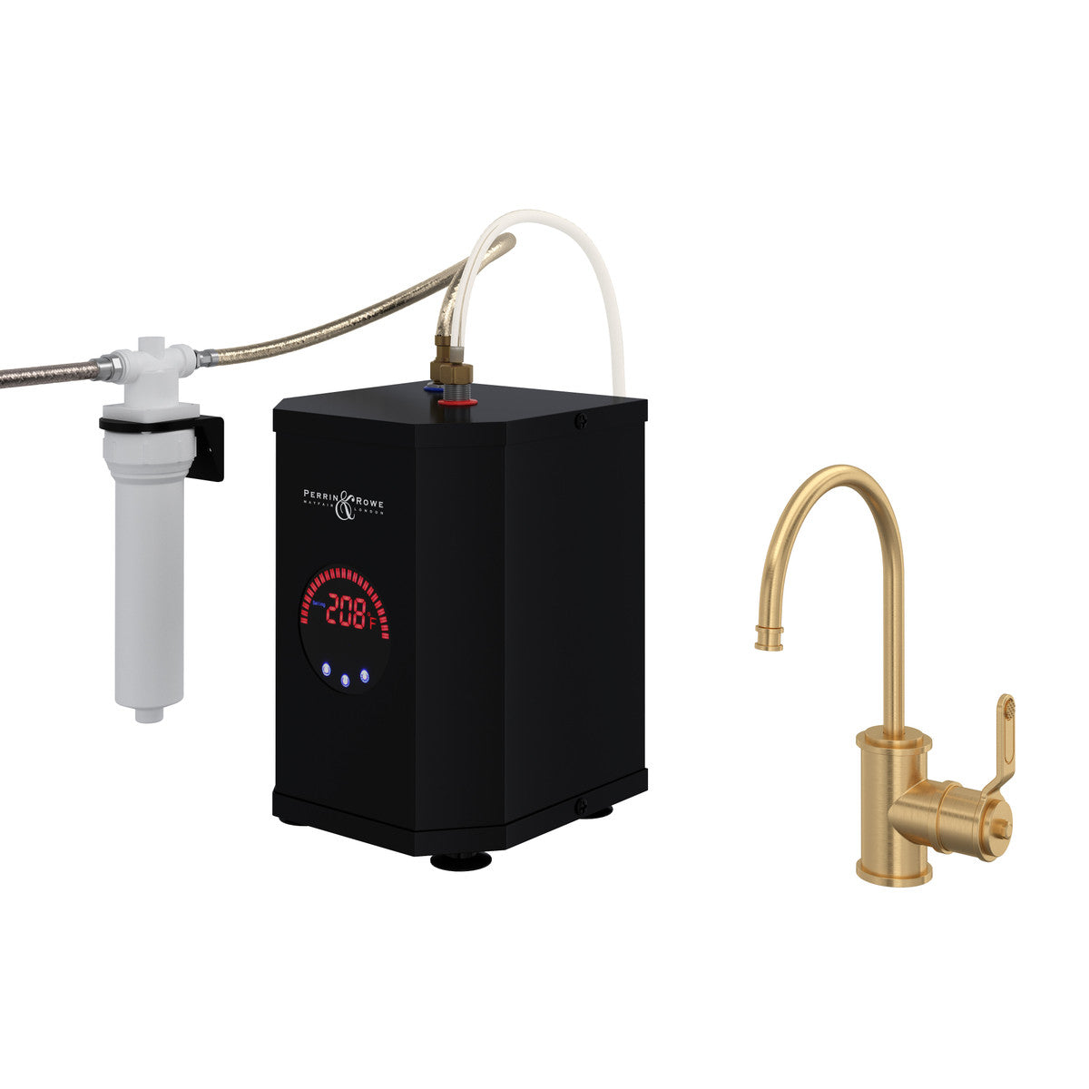 Perrin & Rowe Armstrong Hot Water And Kitchen Filter Faucet Complete Kit 0.5 GPM