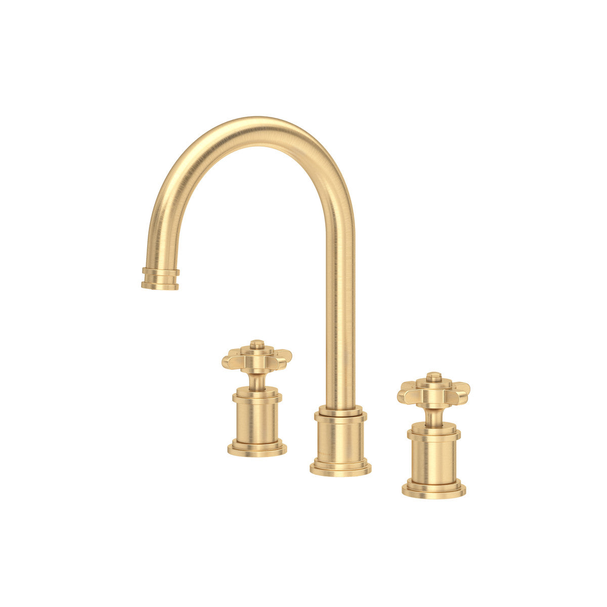 Perrin & Rowe Armstrong Widespread Lavatory Faucet With C-Spout- Cross Handle