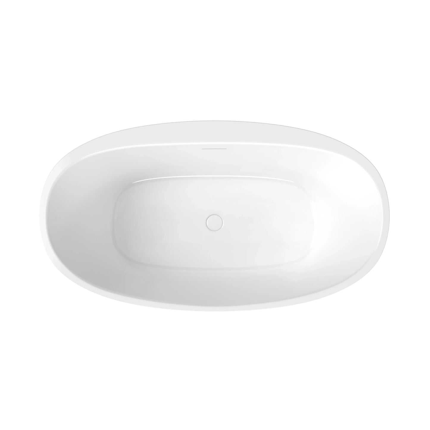 Maax Hatto 5932 Acrylic Freestanding Center Drain Bathtub in White