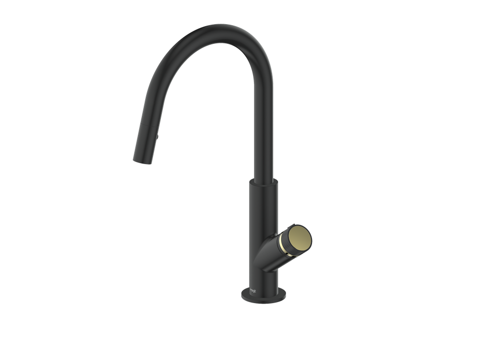 Vogt Mond 16" Kitchen Faucet in Matte Black, KF.16M1.1504.MB