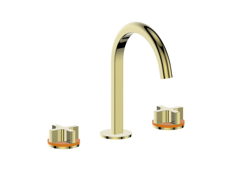 Vogt Mond 8" C.C. Lavatory Faucet With Pop-Up Drain - Cross Handle