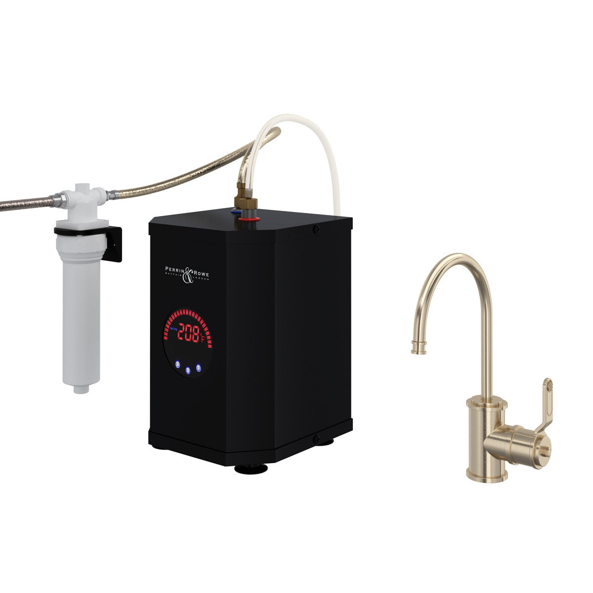 Perrin & Rowe Armstrong Hot Water And Kitchen Filter Faucet Complete Kit 0.5 GPM