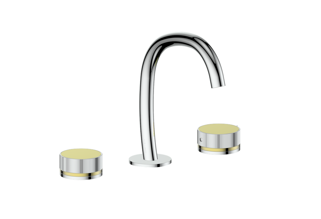 Vogt Mond 8" C.C. Lavatory Faucet With Pop-Up Drain - Moon Handle - BF.M1.1331