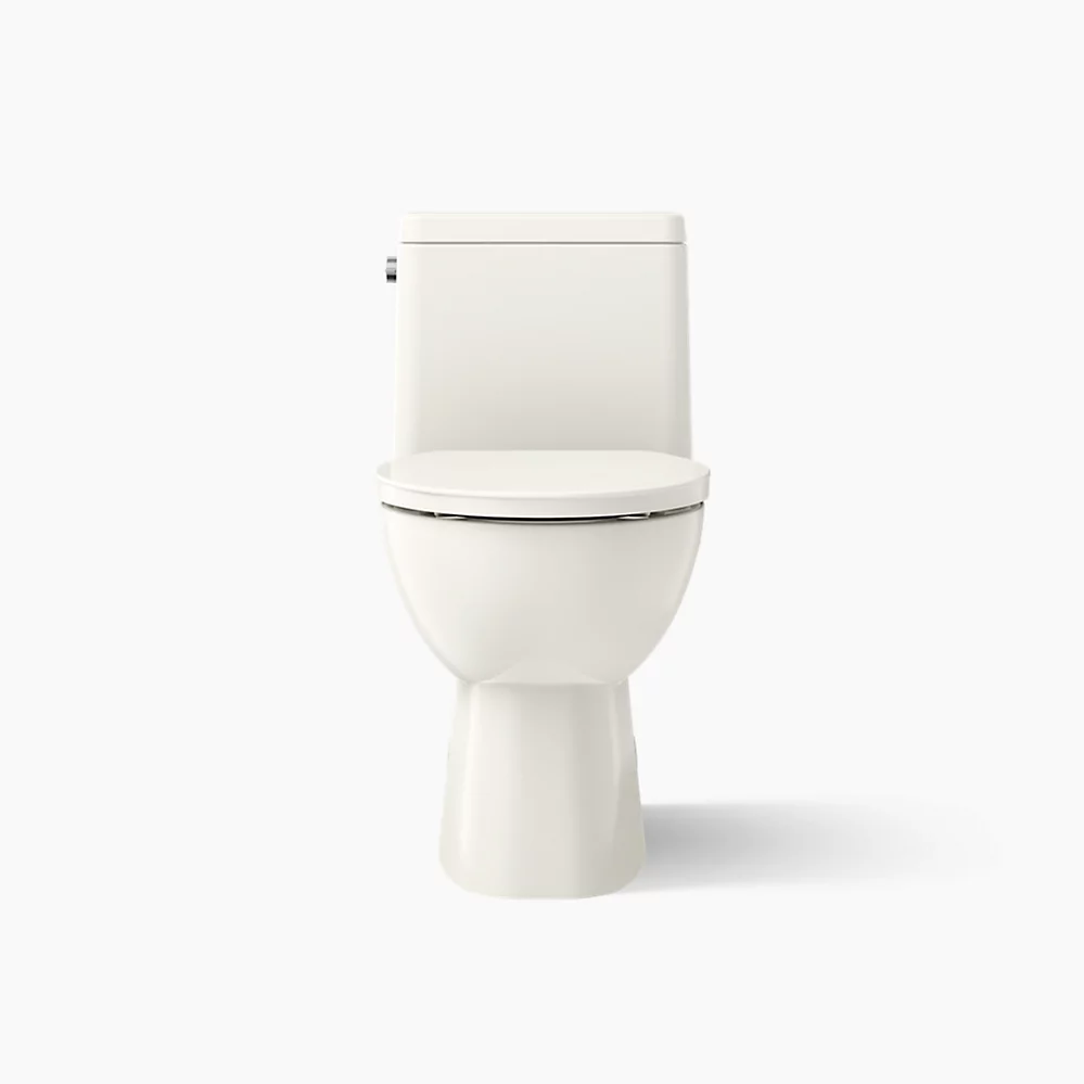 Kohler Reach One-Piece Compact Elongated Toilet With Skirted Trapway, 1.28 GPF Left-Hand Trip Lever