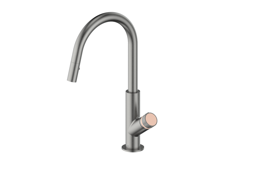 Vogt Mond 16" Kitchen Faucet in Gun Metal, KF.16M1.1504.GM