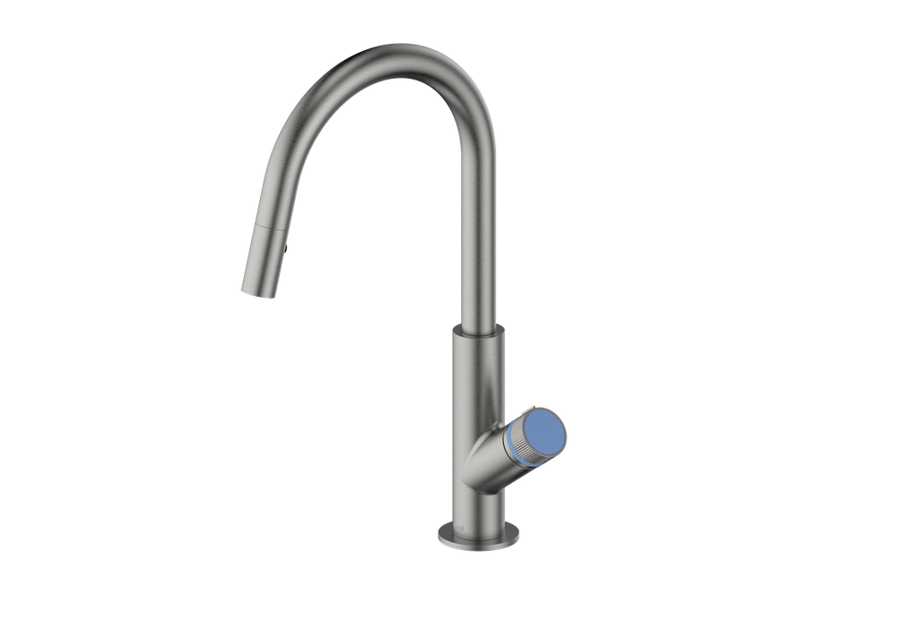 Vogt Mond 16" Kitchen Faucet in Gun Metal, KF.16M1.1504.GM