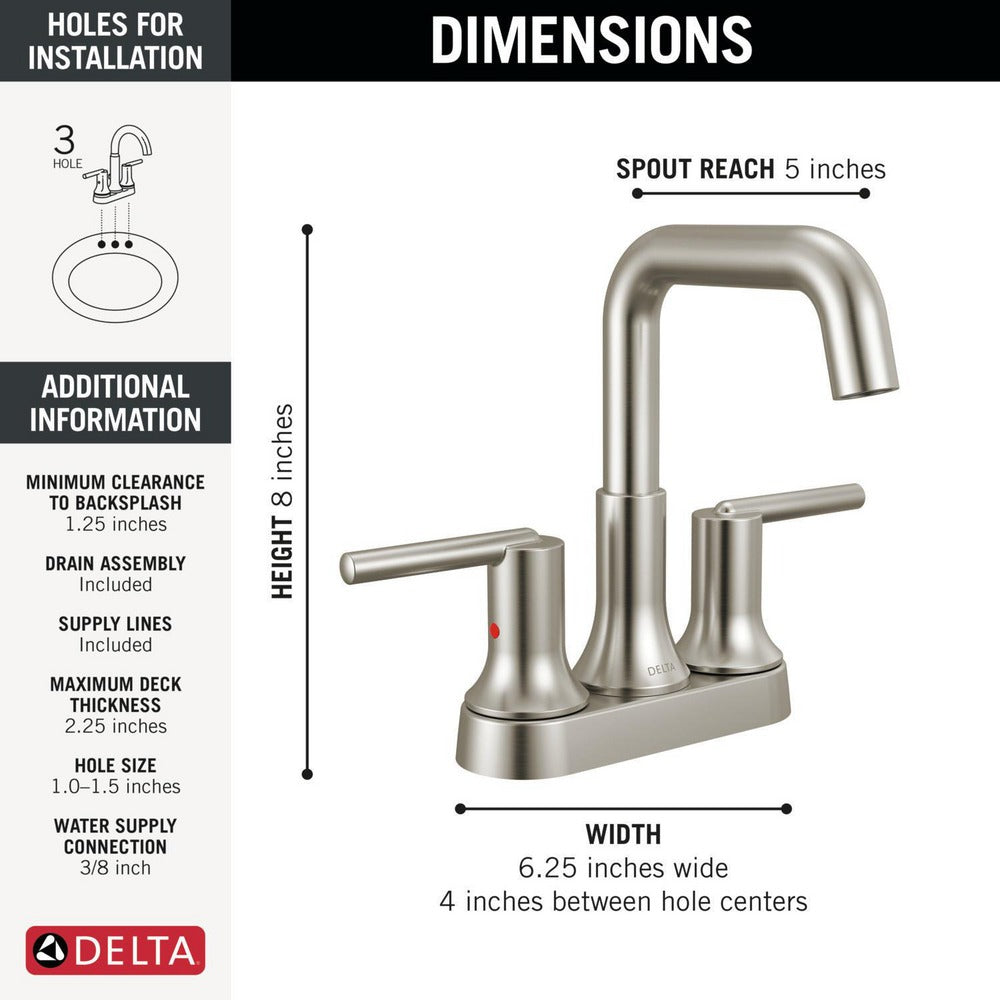 Delta Trinsic Centerset Bathroom Faucet