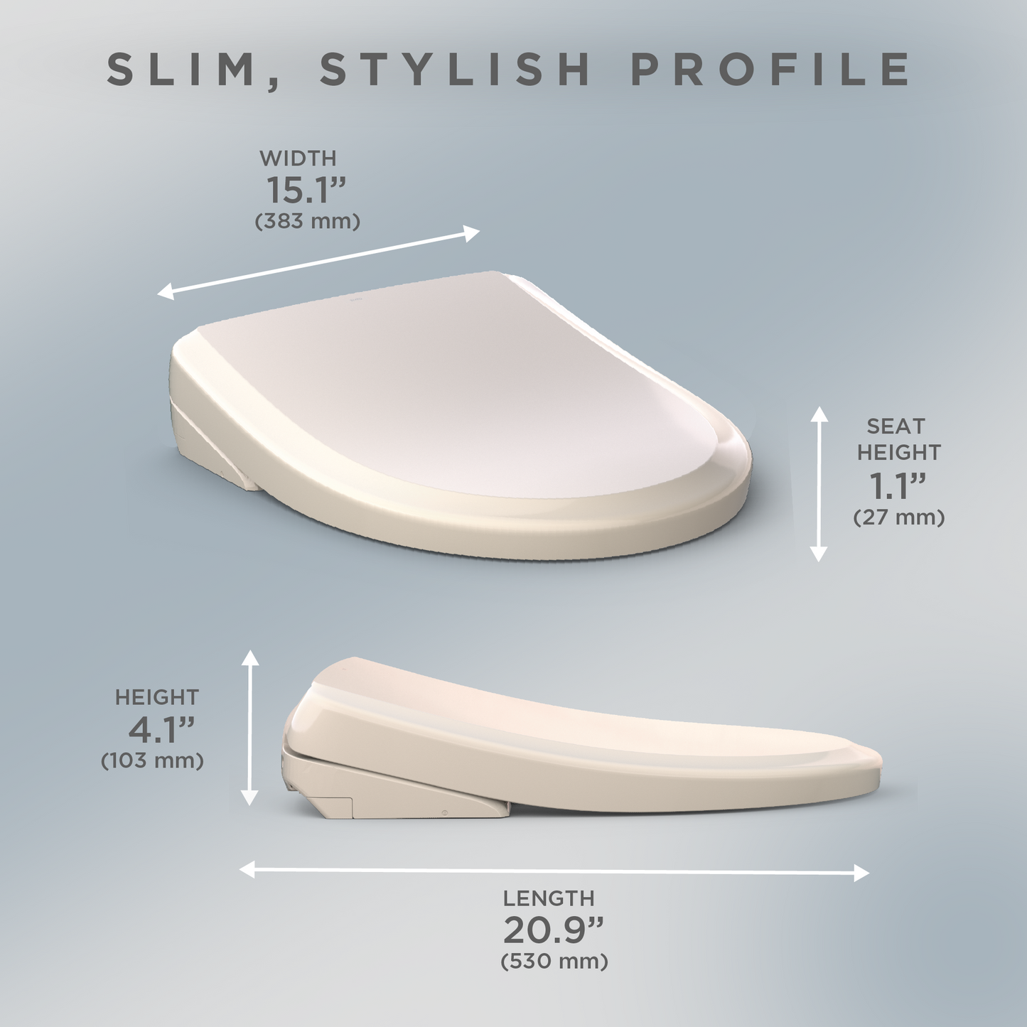 TOTO Washlet S7A - Classic - Elongated With Ewater+ Automatic Open/Close Sedona Beige