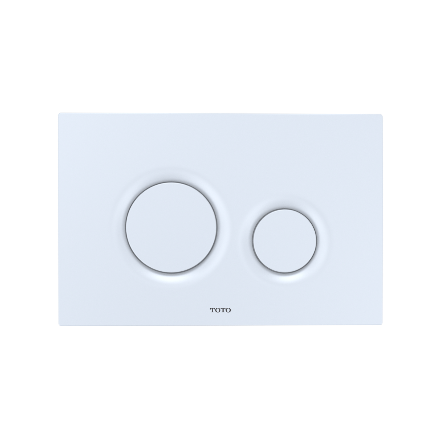 TOTO Basic Round Push Plate - Dual Button - Matte White
