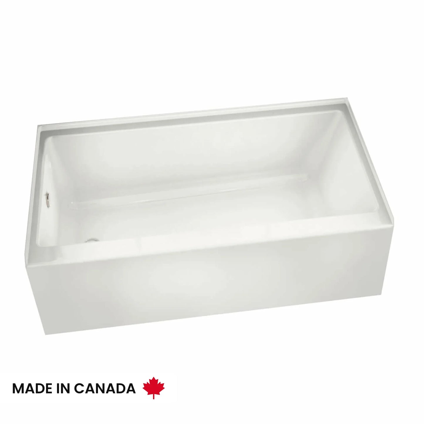 Maax Rubix 6632 AFR Acrylic Alcove Left/Right-Hand Drain Bathtub in White
