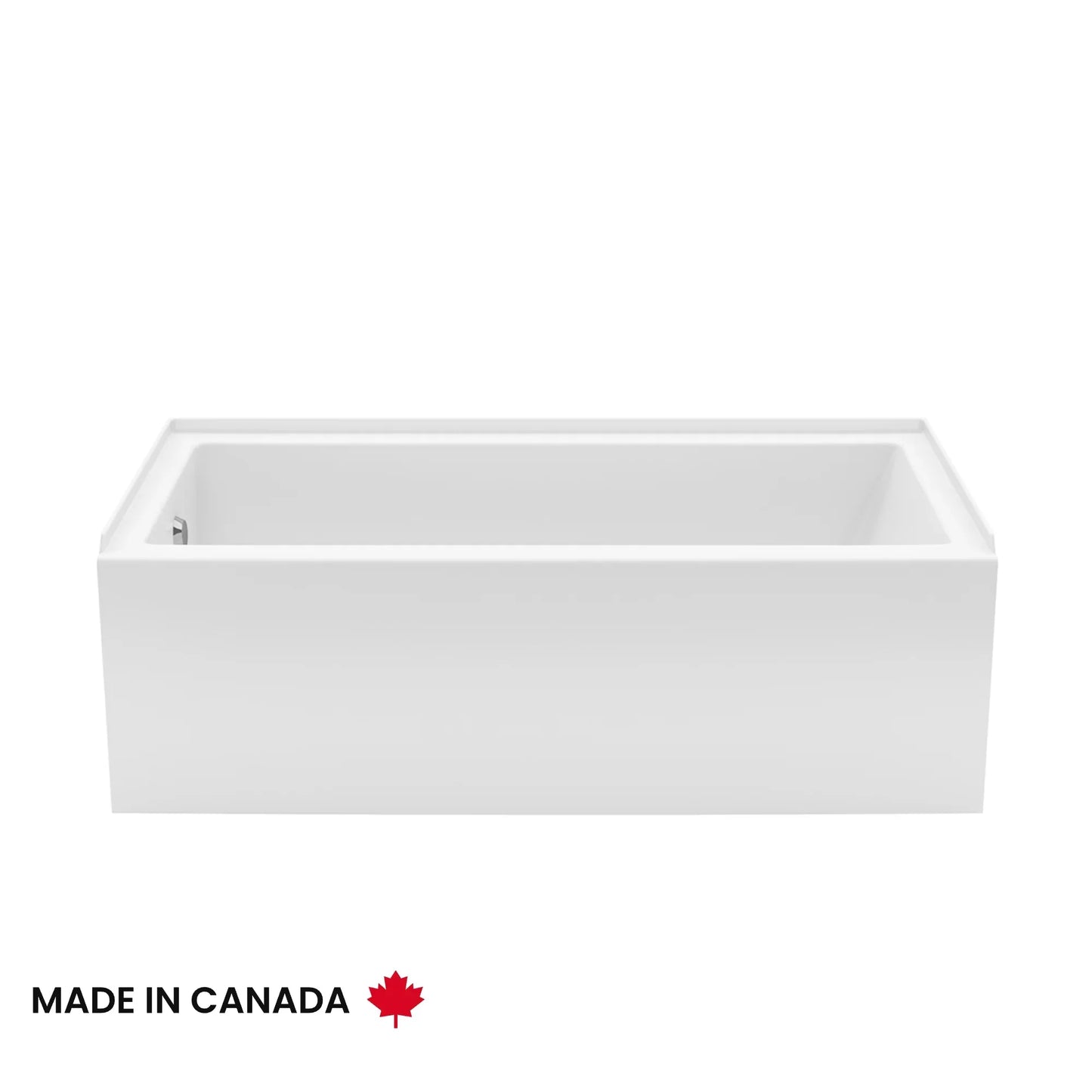 Maax Rubix 6030 AFR Acrylic Alcove Left/Right-Hand Drain Bathtub in White