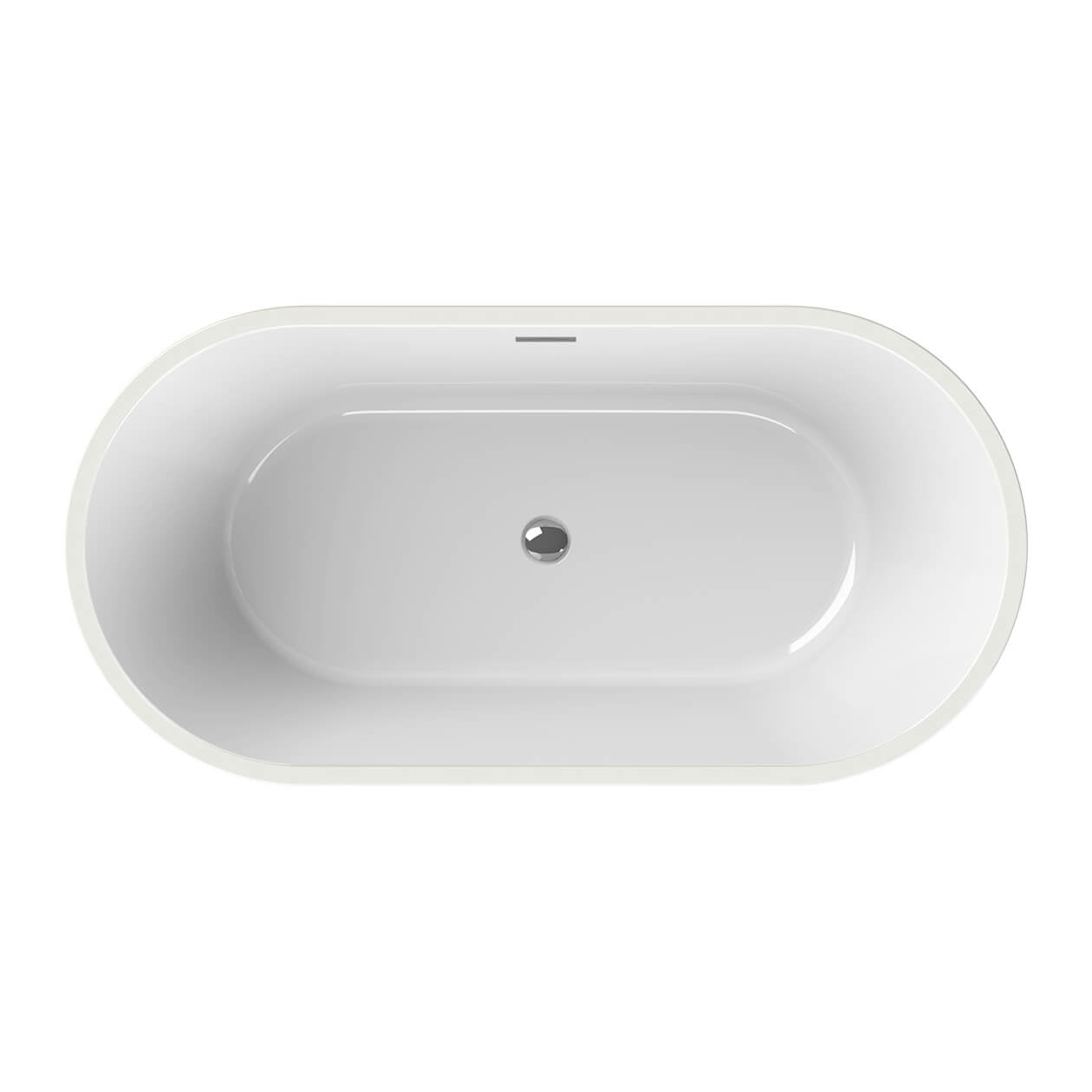 Maax Louie 5829 Acrylic Freestanding Center Drain Bathtub in White with White Skirt