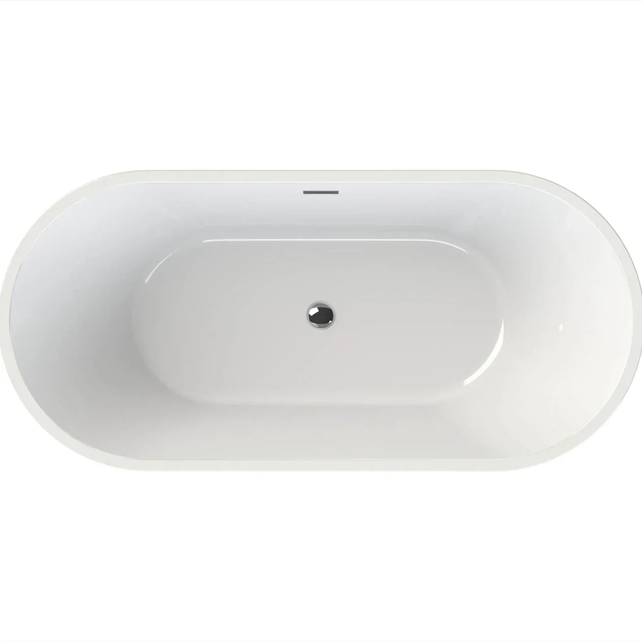 Maax Louie 6731 Acrylic Freestanding Center Drain Bathtub in White with White Skirt