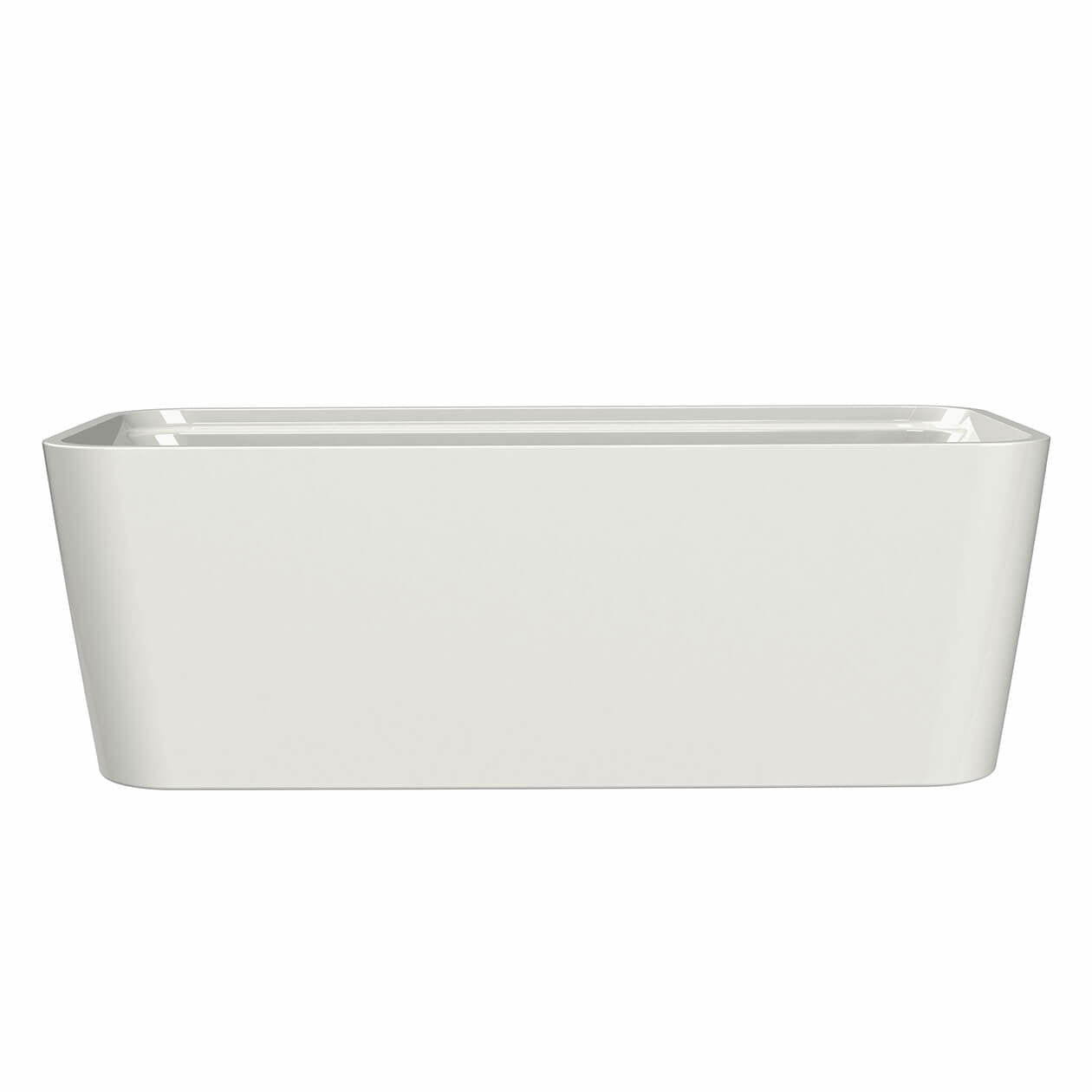 Maax Oberto 67 x 31 Acrylic Freestanding Center Drain Bathtub in White with White Skirt