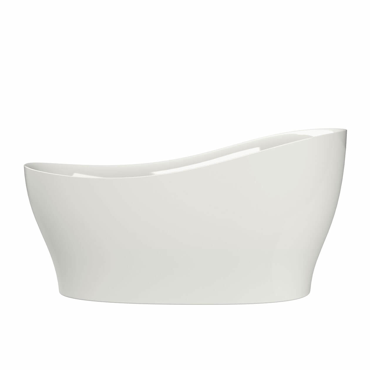 Maax Joan 61 x 32 Acrylic Freestanding End Drain Bathtub with White Skirt