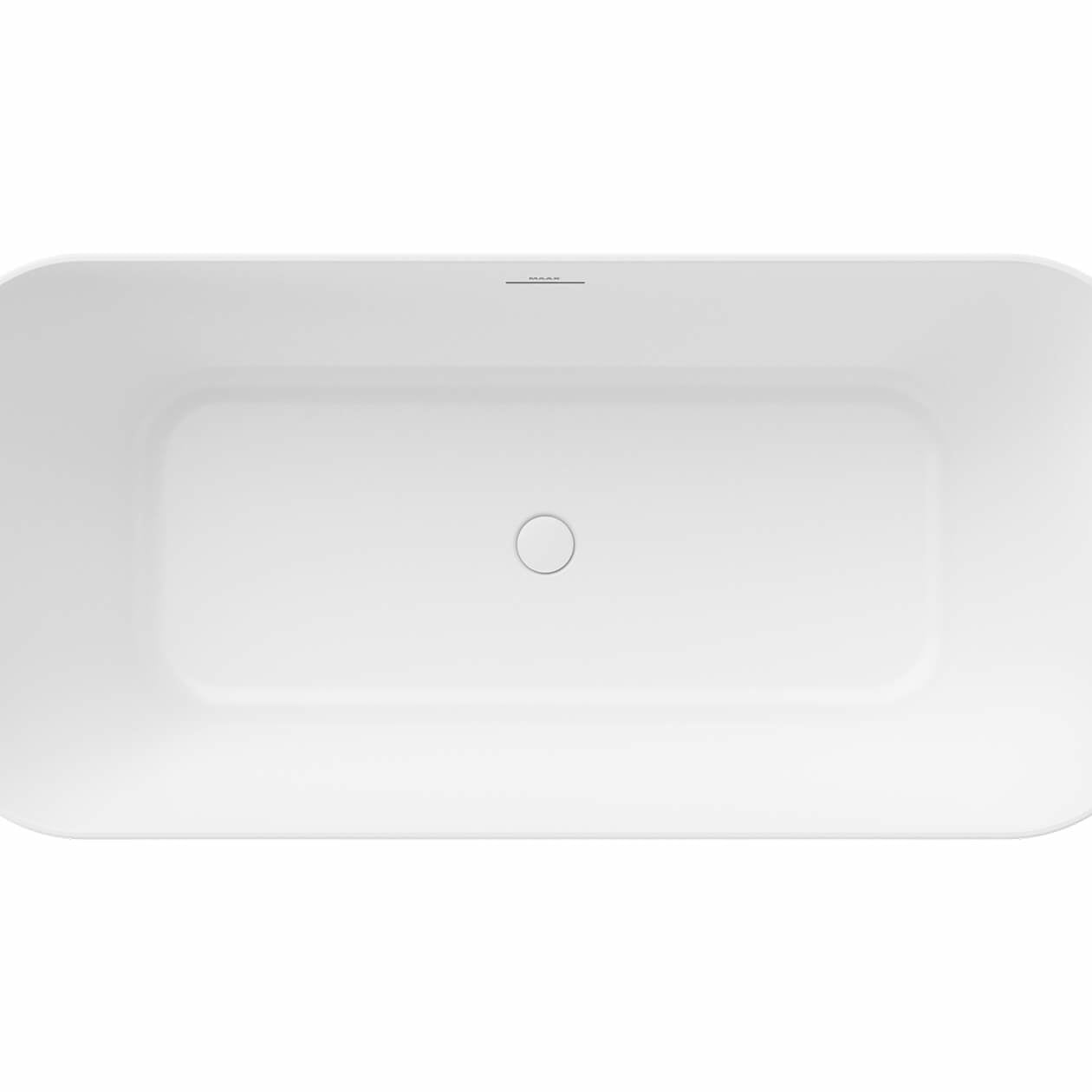 Maax Renata 67 x 32 Acrylic Freestanding Center Drain Bathtub in Matte White