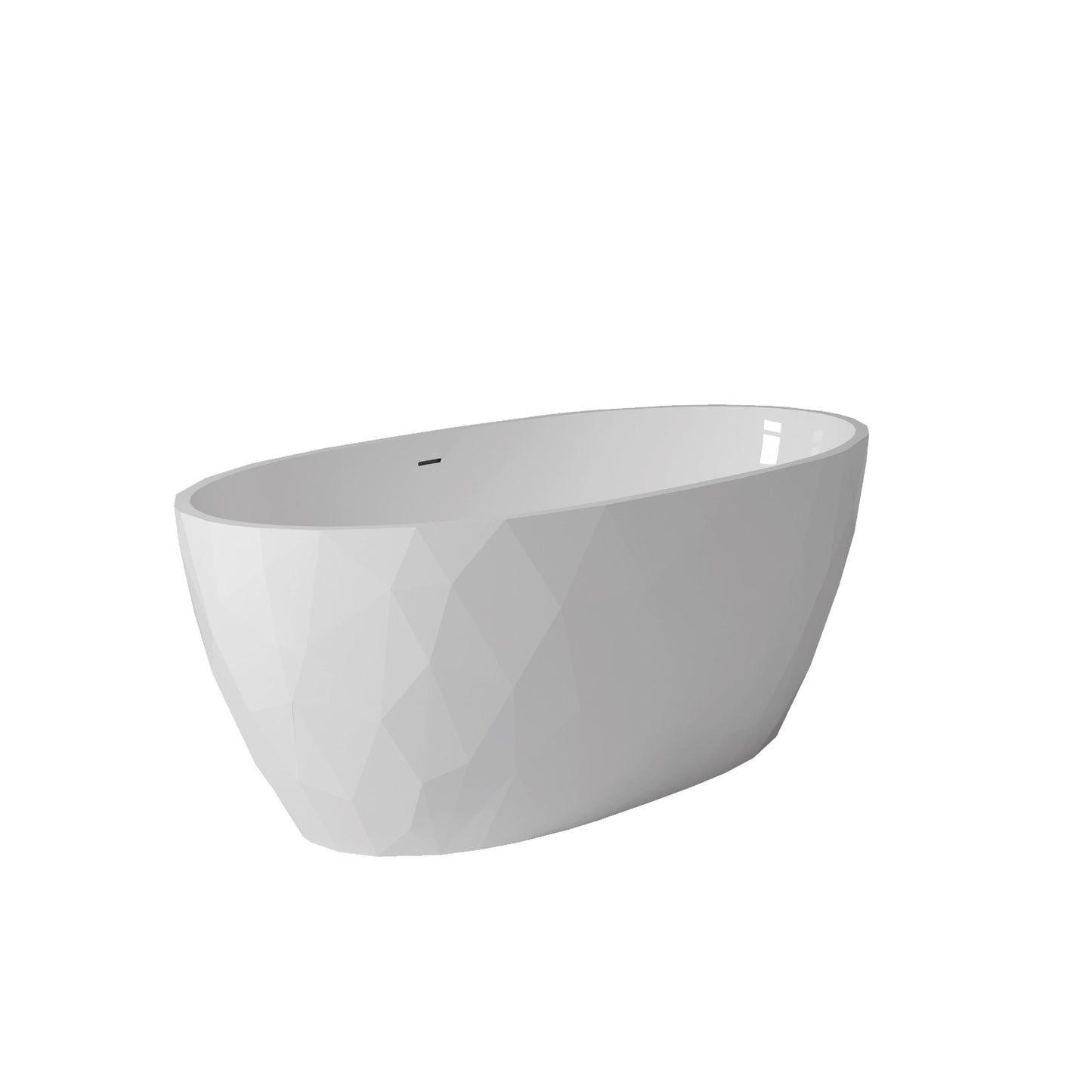 Maax Fura 6732 Acrylic Freestanding Center Drain Bathtub in White