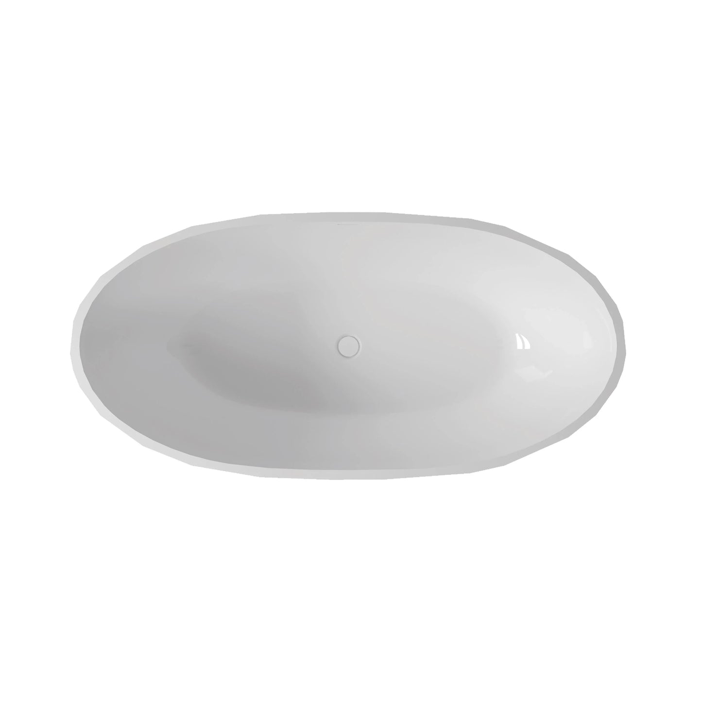 Maax Fura 6732 Acrylic Freestanding Center Drain Bathtub in White