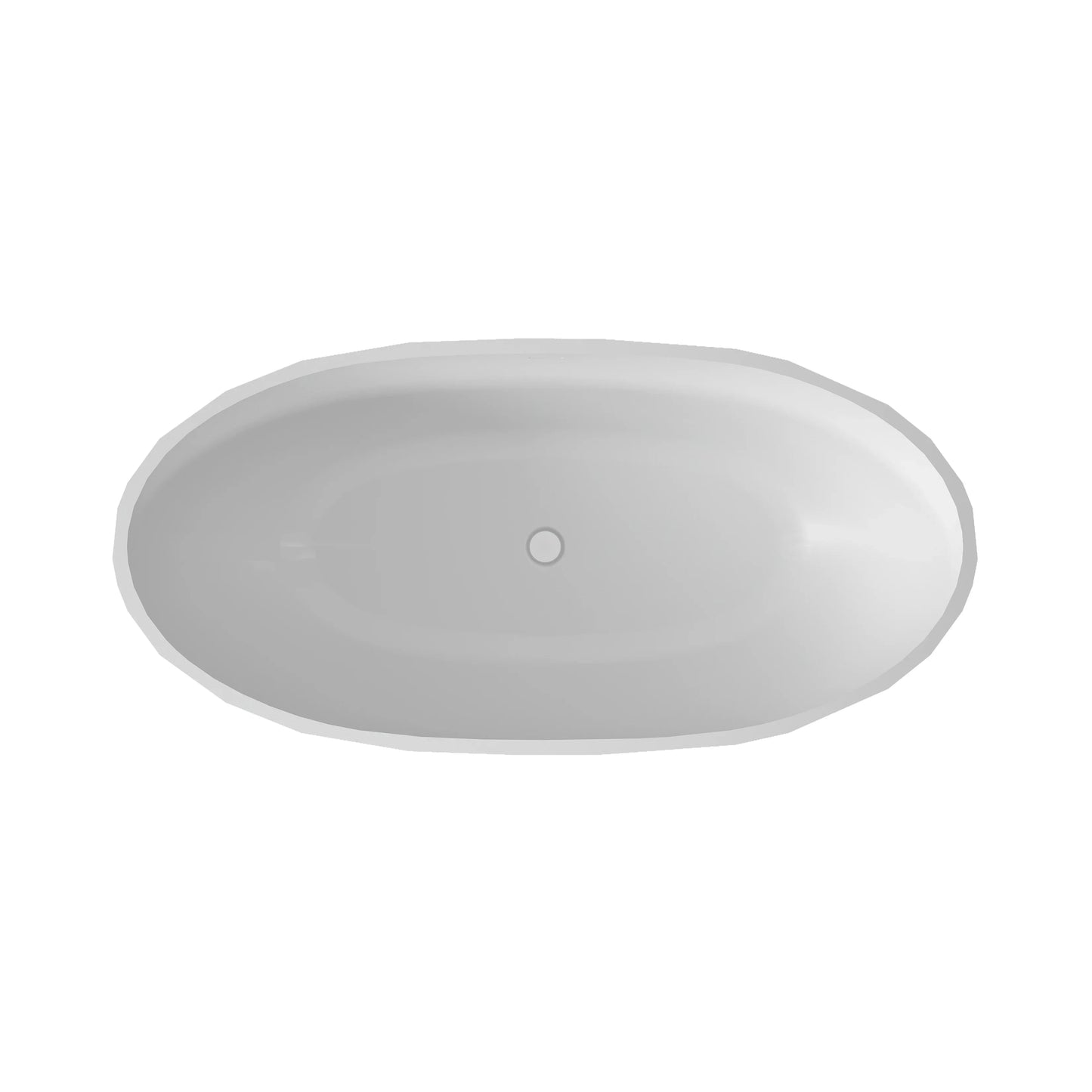 Maax Fura 6732 Acrylic Freestanding Center Drain Bathtub in Matte White