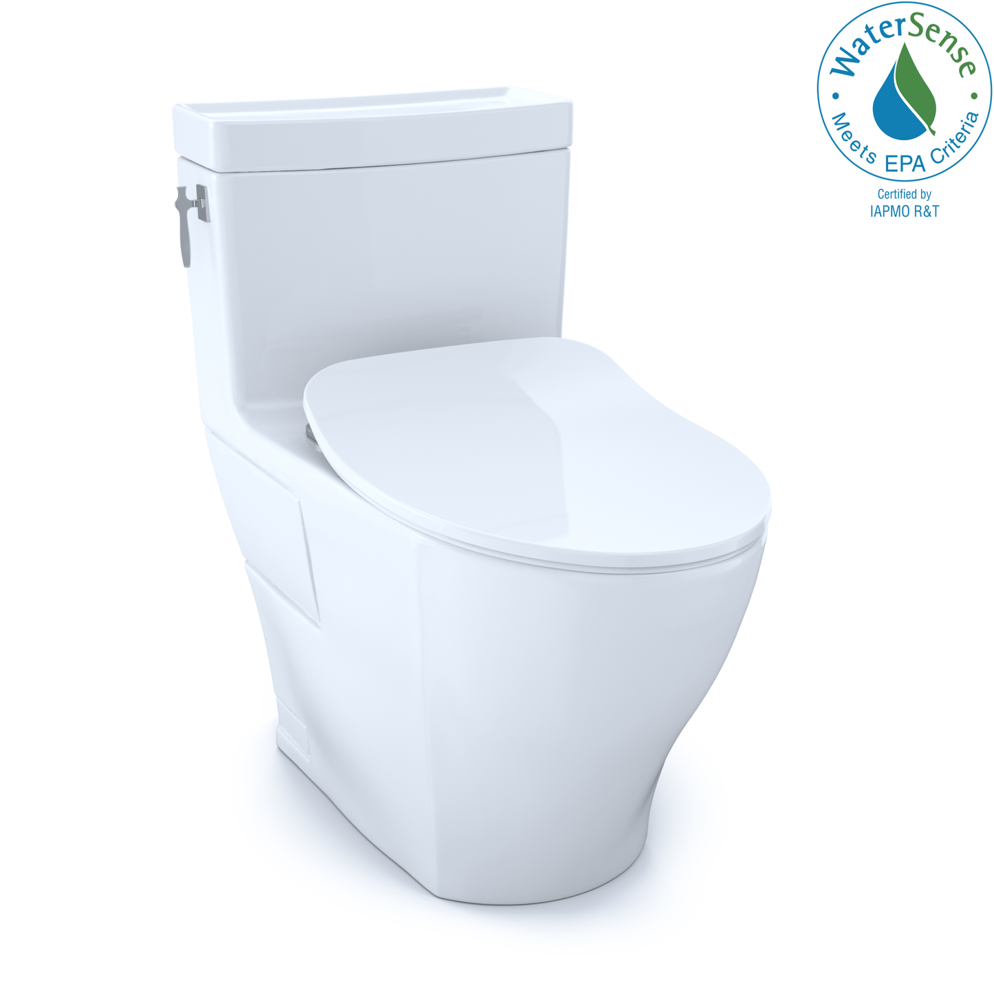 TOTO Aimes One-Piece Toilet 1.28 gpf Elongated Slim Seat, Universal Height Washlet+ Connection