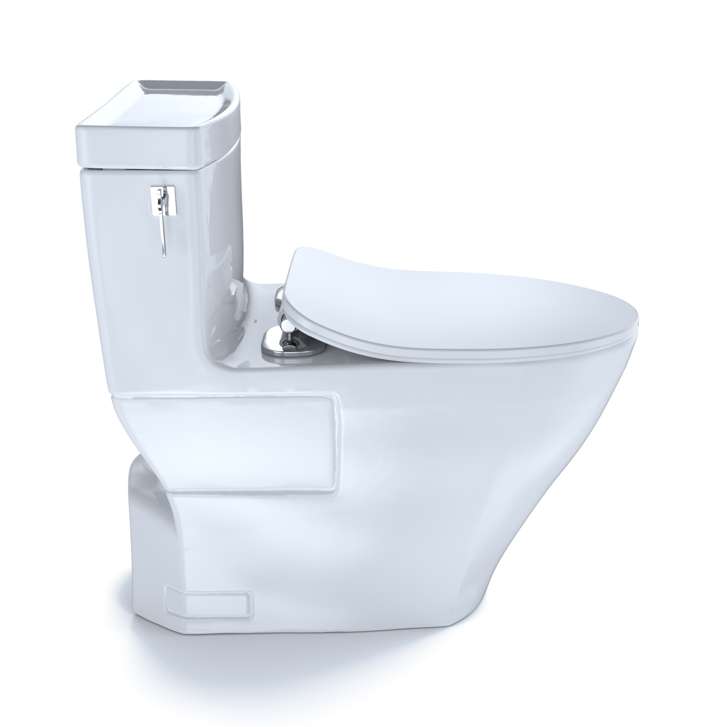 TOTO Aimes One-Piece Toilet 1.28 gpf Elongated Slim Seat, Universal Height Washlet+ Connection