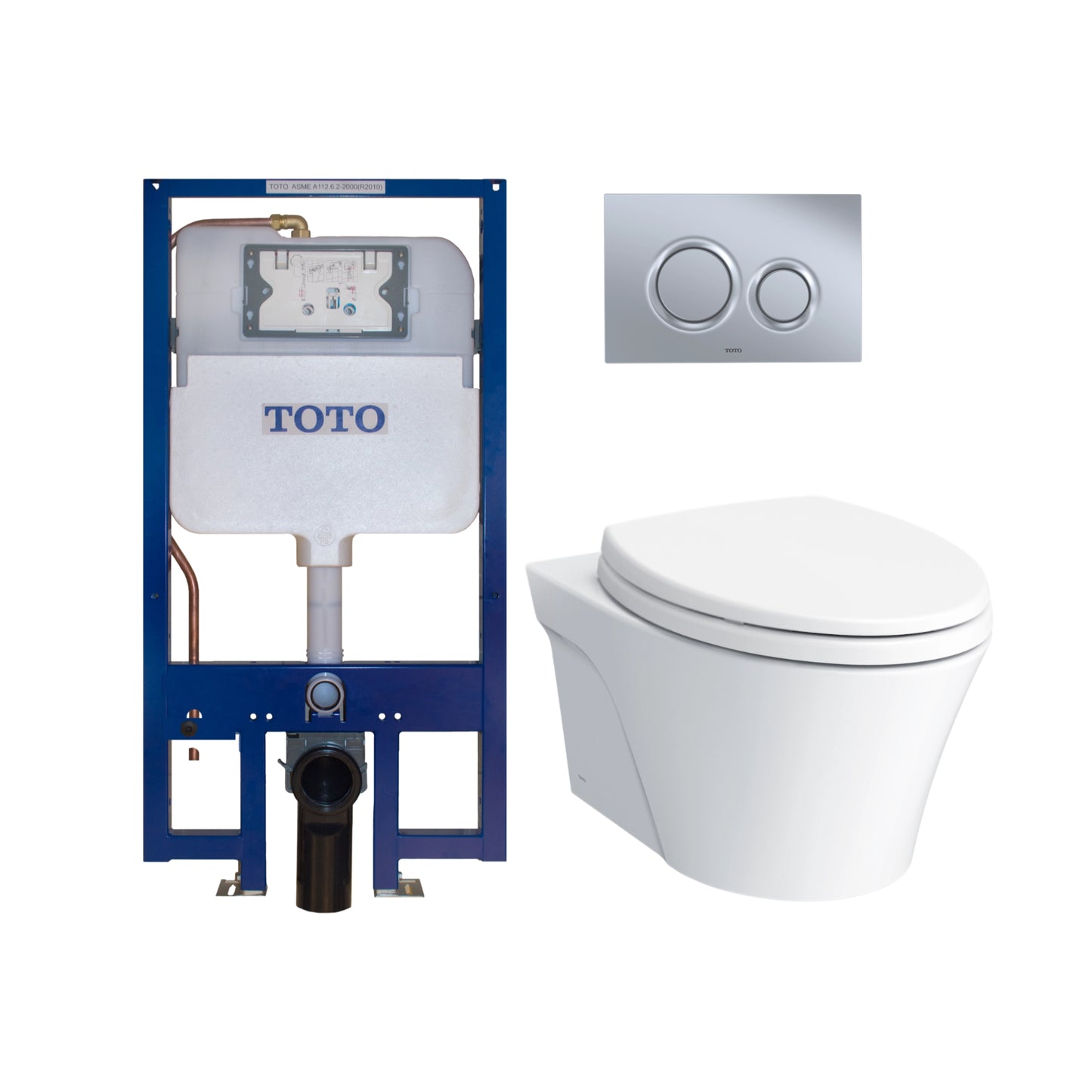 TOTO AP Wall-Hung Toilet & In-Wall Tank System 1.28/0.9 GPF