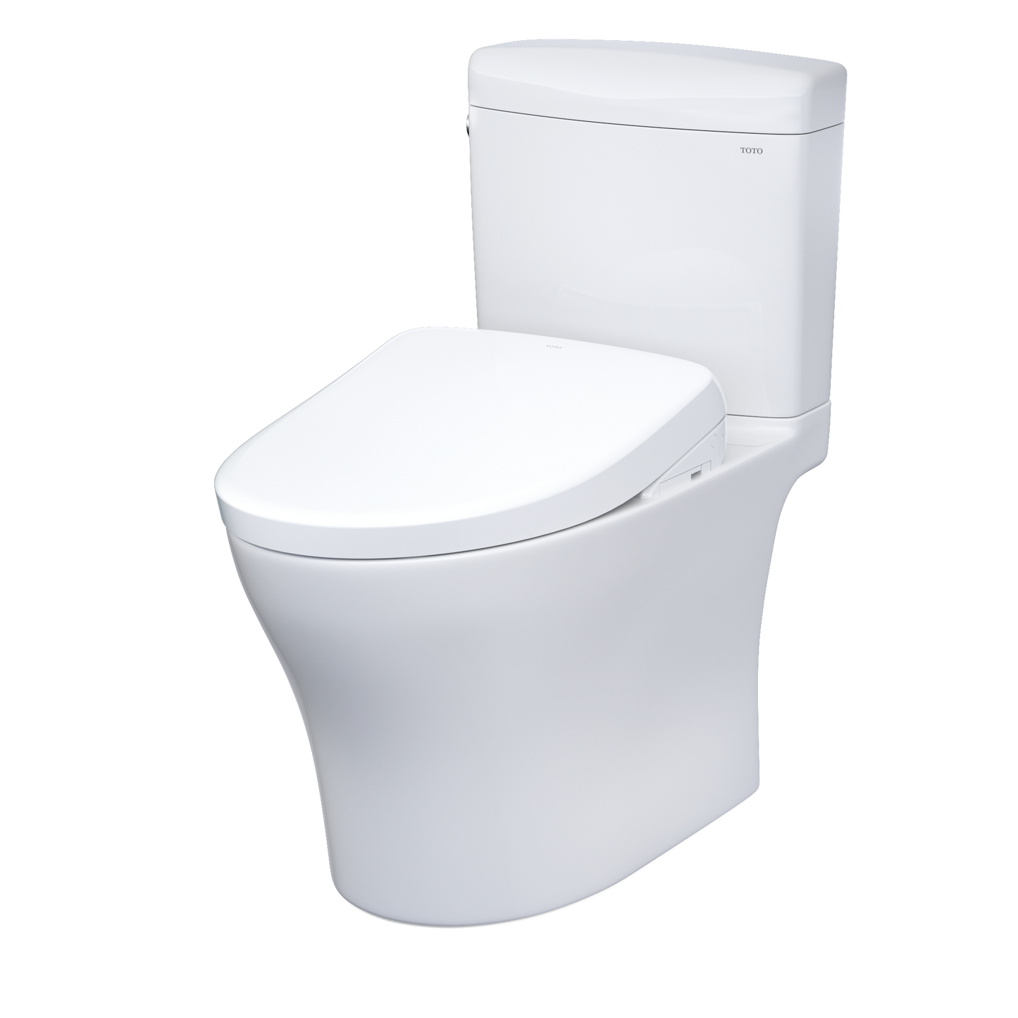 TOTO Aquia IV Cube Washlet+ S7A Two-Piece Toilet 1.28/0.9 GPF - Universal Height