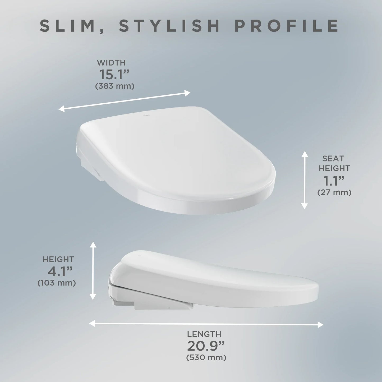 TOTO Washlet S7A Round Contemporary Automatic Open/Close