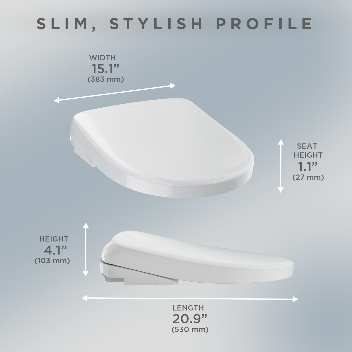 TOTO Washlet S7 - Contemporary - Round with Ewater+