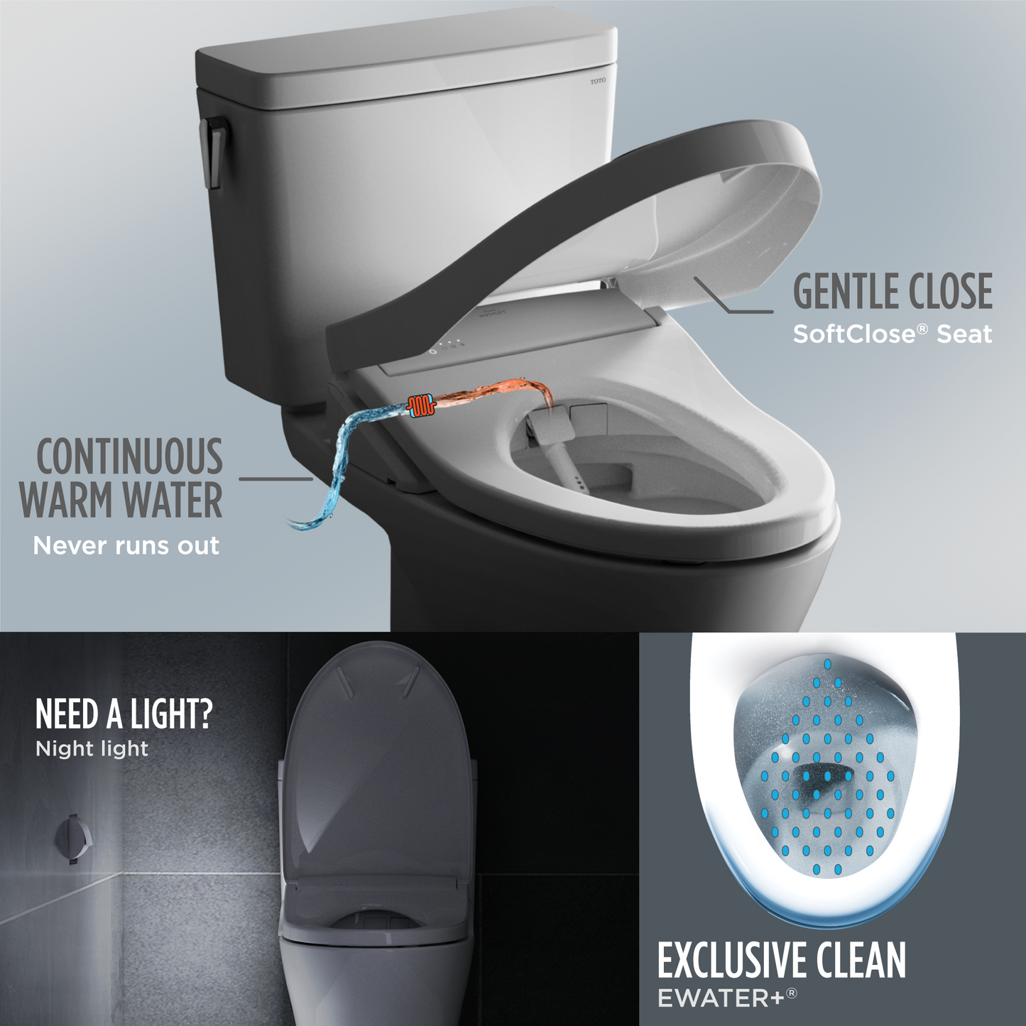 TOTO Washlet S7 - Classic - Elongated With Ewater+