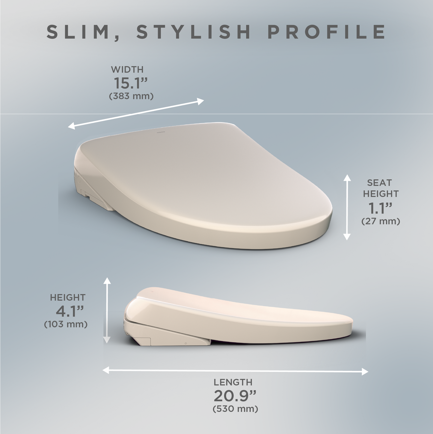 TOTO Washlet S7 - Contemporary - Elongated with Ewater+ Sedona Beige