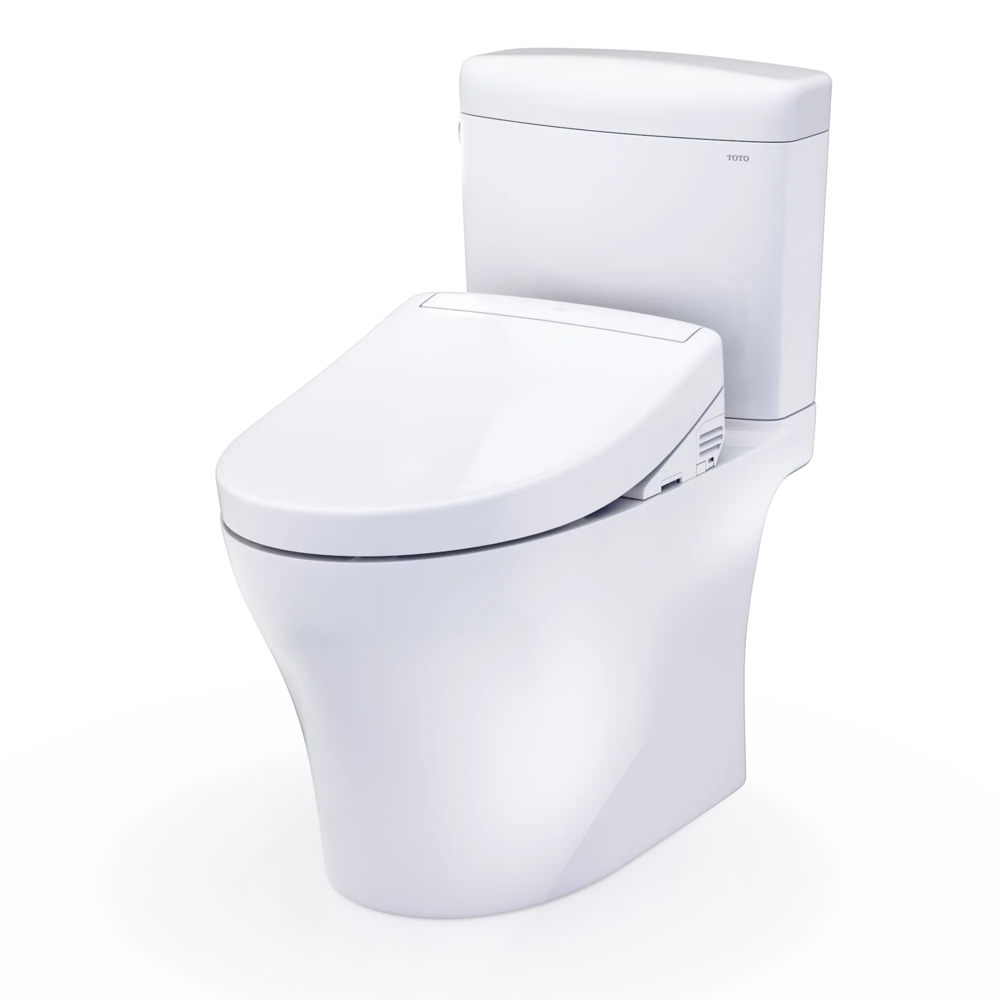 TOTO Aquia IV Cube Washlet+ S5 Two-Piece Toilet - 1.28/0.9 GPF - Universal Height