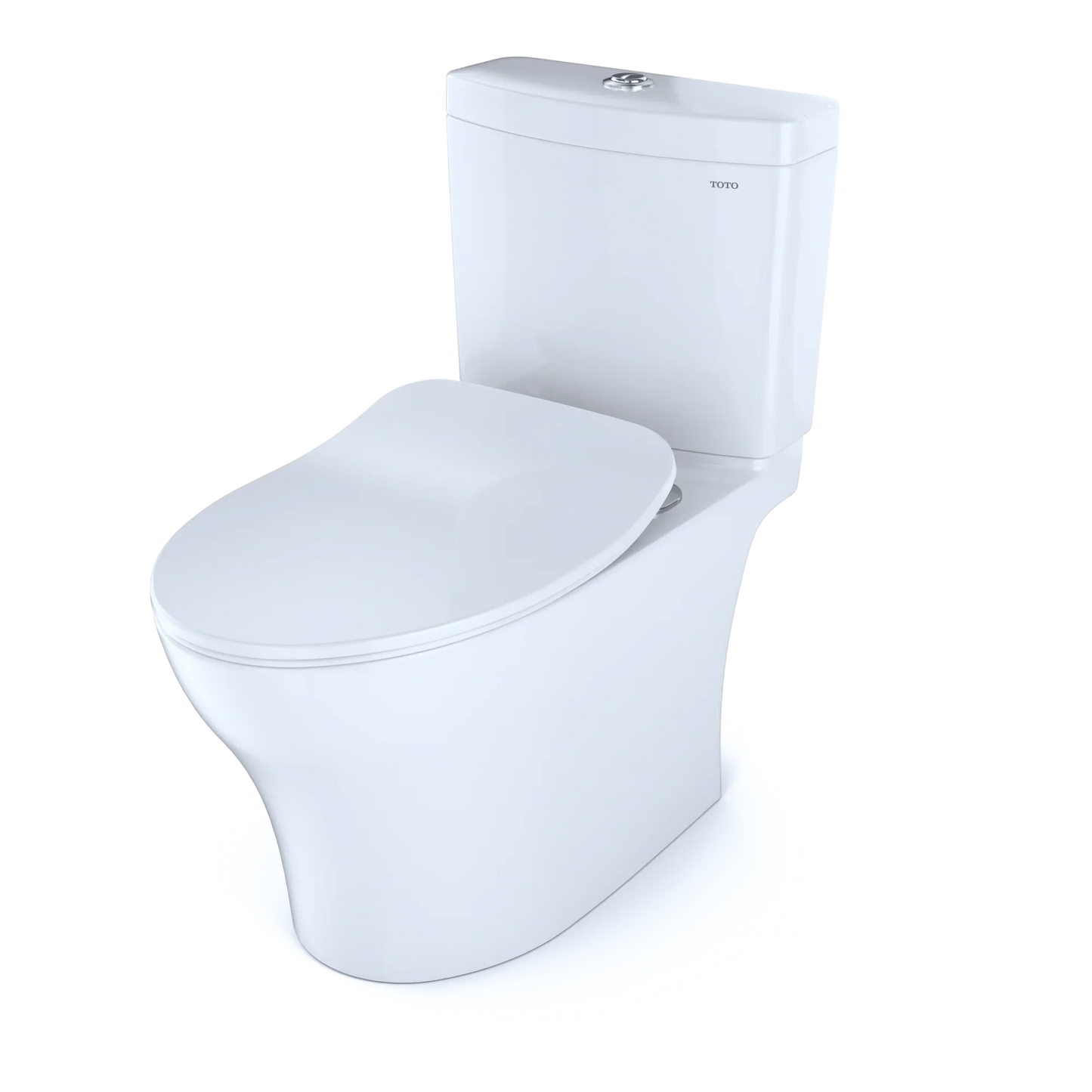 TOTO Aquia IV Two-Piece Toilet 1.28/0.9 GPF Elongated - Universal Height - Washlet+ Connection Slim Seat