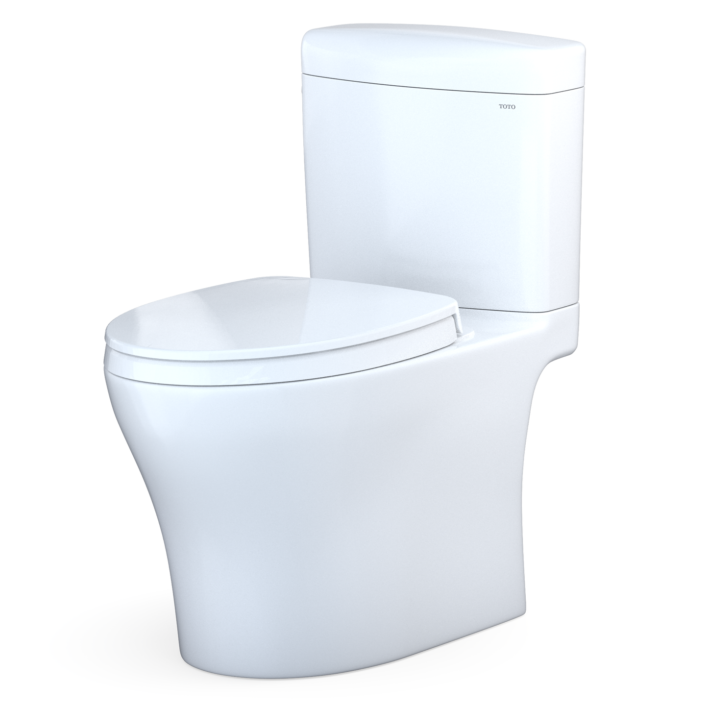 TOTO Aquia IV Cube Two-Piece Toilet 1.28/0.9 GPF Elongated - Universal Height - Washlet+ Connection