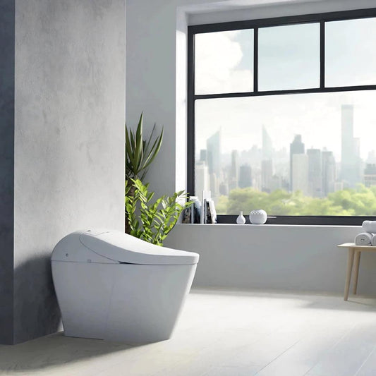 TOTO WASHLET+ G5A integrated smart toilet in a modern bathroom