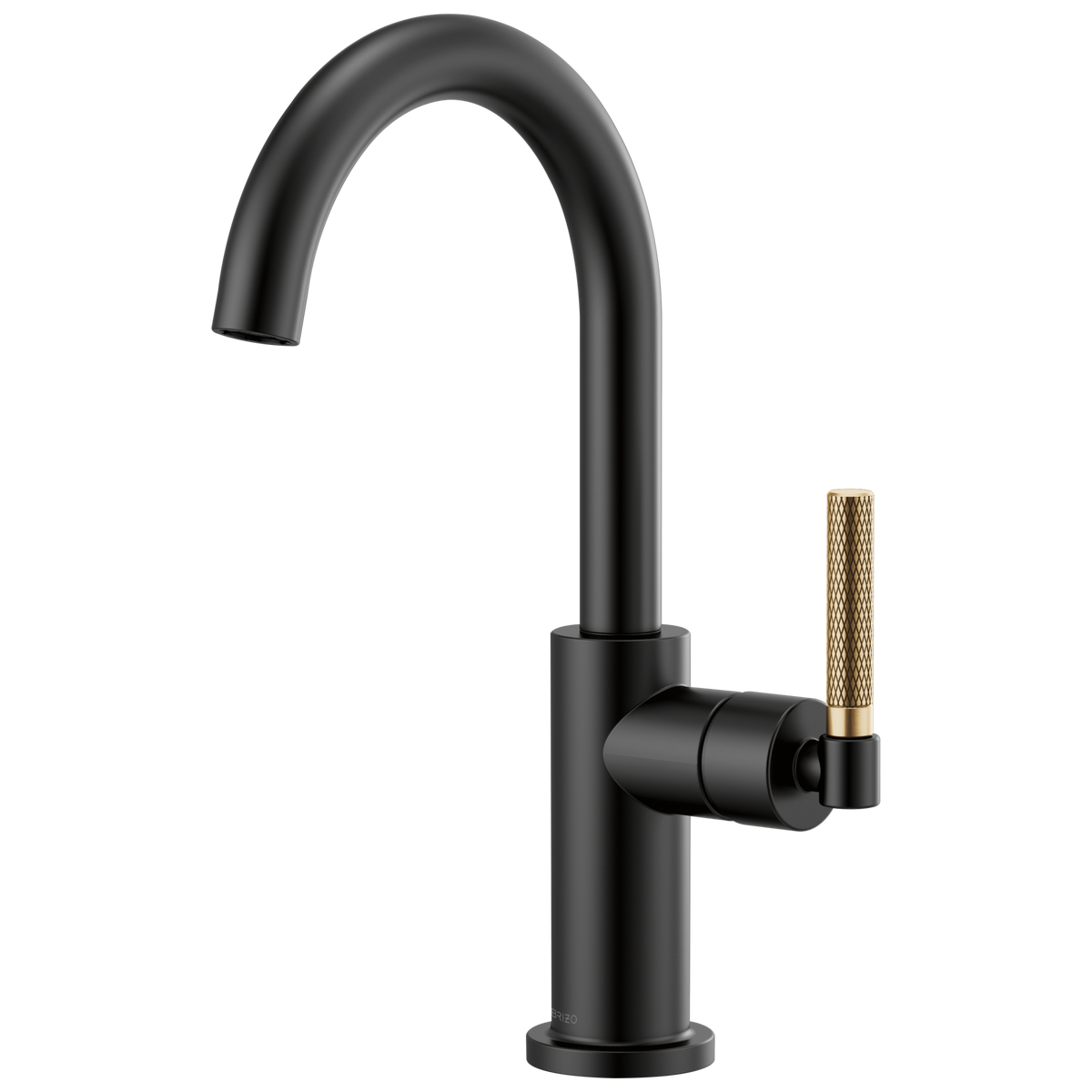 Brizo Litze bar faucet with arc spout and knurled handle