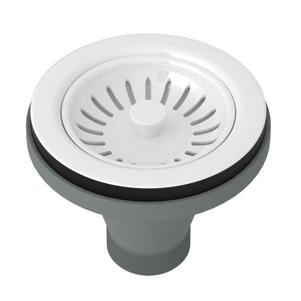 Rohl manual basket strainer for a kitchen sink