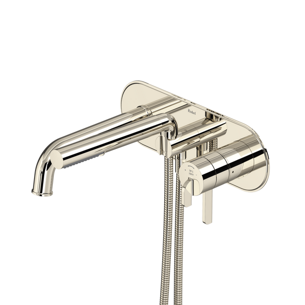 Riobel Authentica wall-mount thermostatic tub filler trim