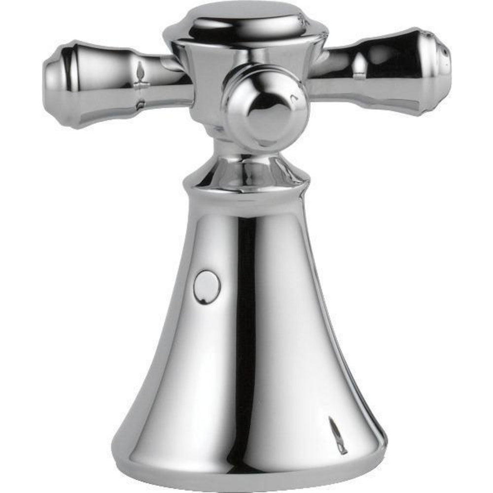 Delta Cassidy metal cross handle kit for a deck-mount bathroom faucet