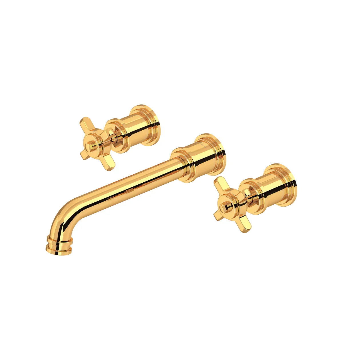 Perrin and Rowe Armstrong wall mount lavatory faucet with cross handles