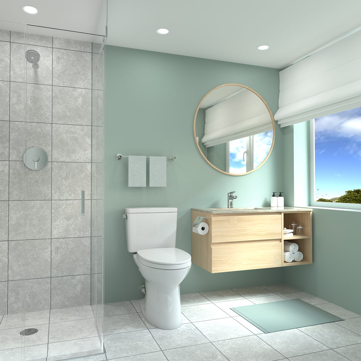 TOTO Drake two-piece elongated toilet in Cotton White