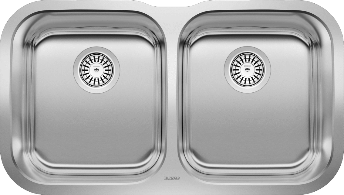 Blanco Essential U 2 Undermount Stainless Steel Double Bowl Kitchen Sink
