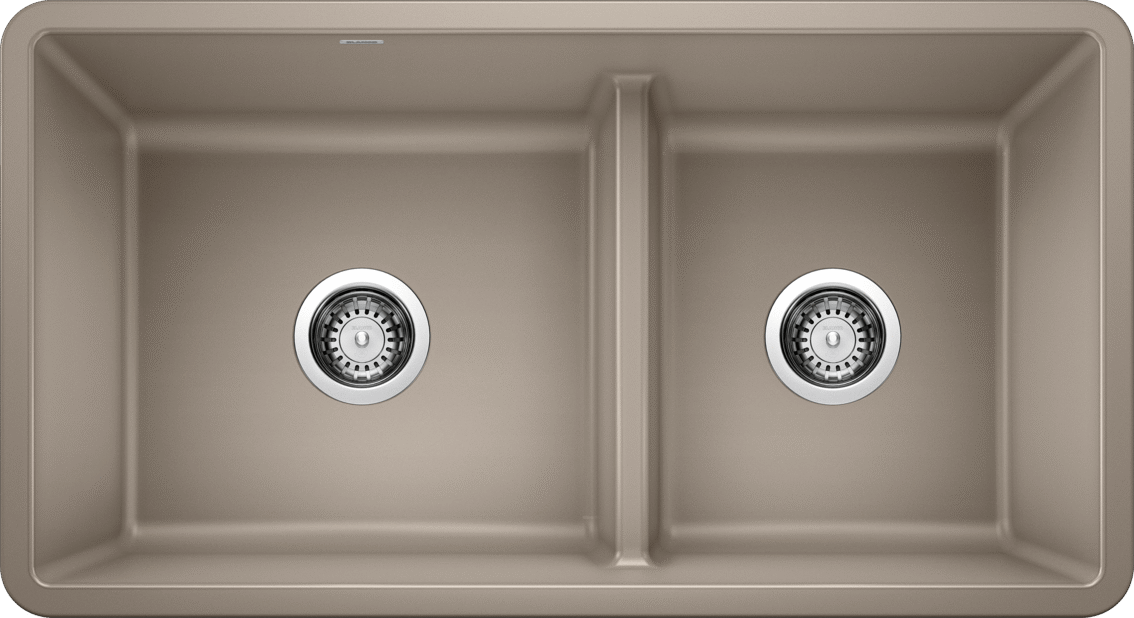 Blanco Precis U 1 3/4 Bowl Low Divide Undermount Kitchen Sink - Truffle
