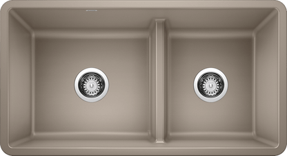 Blanco Precis U 1 3/4 Bowl Low Divide Undermount Kitchen Sink - Truffle