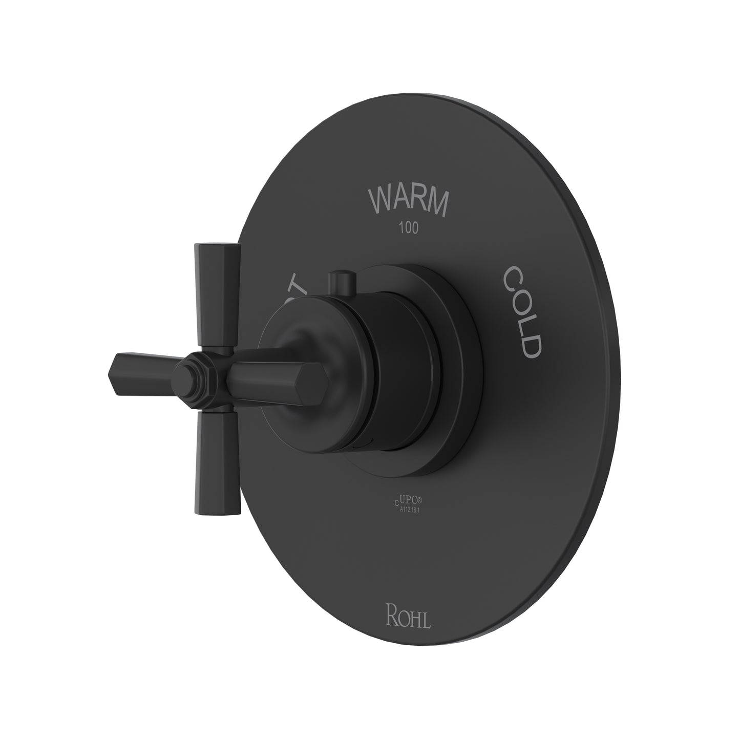 Rohl Modelle 3/4" Thermostatic Trim Without Volume Control With Cross Handle - TMD13W1XM
