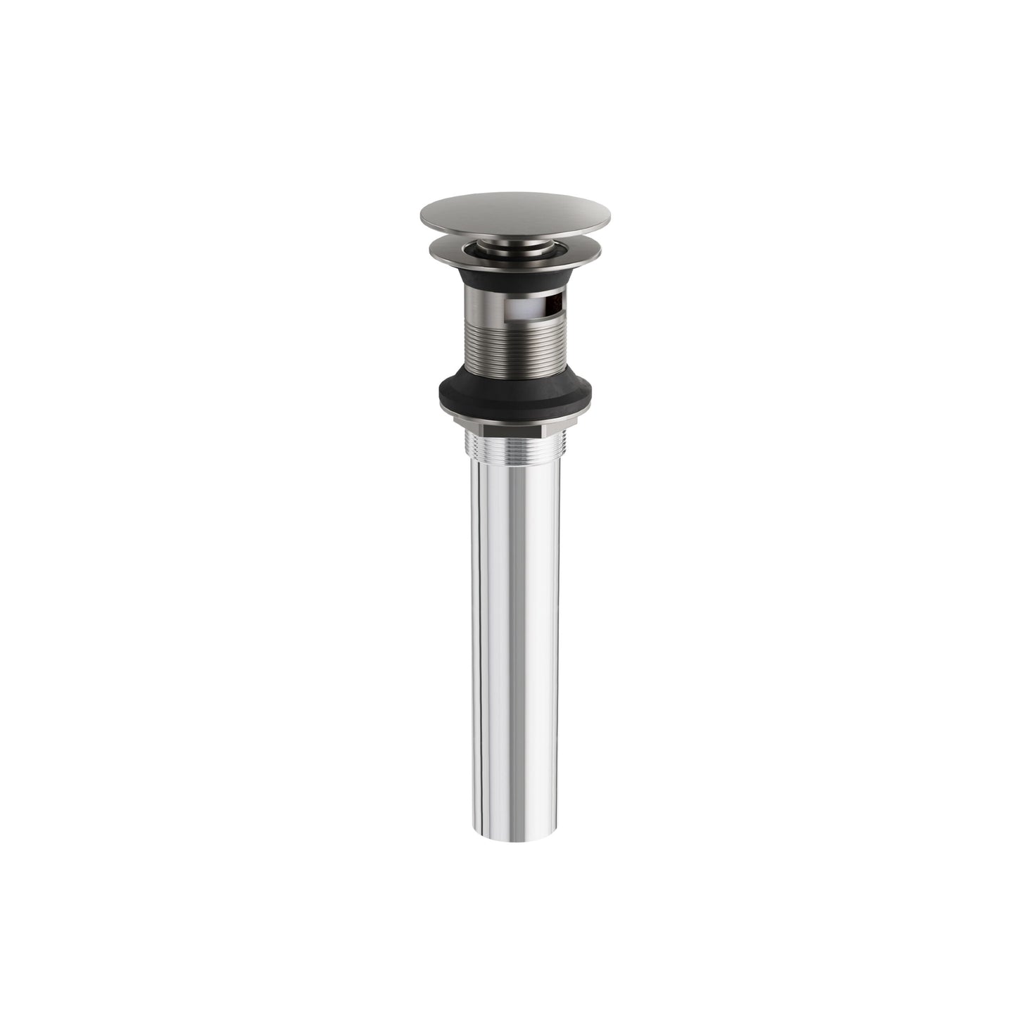 Aquabrass Xpress 11/4” Round Press Pop-up Drain with Overflow