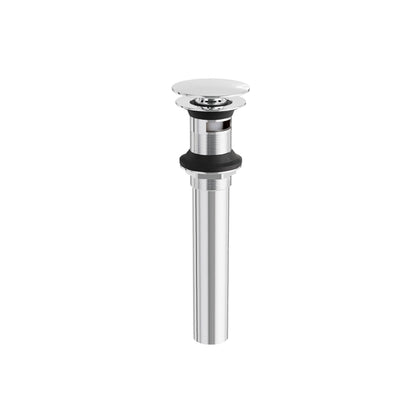 Aquabrass Xpress 11/4” Round Press Pop-up Drain with Overflow