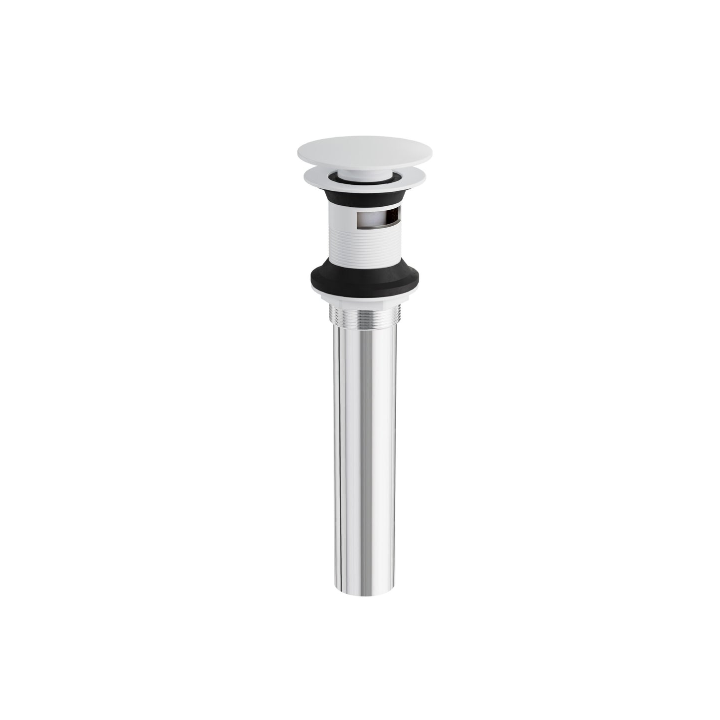 Aquabrass Xpress 11/4” Round Press Pop-up Drain with Overflow