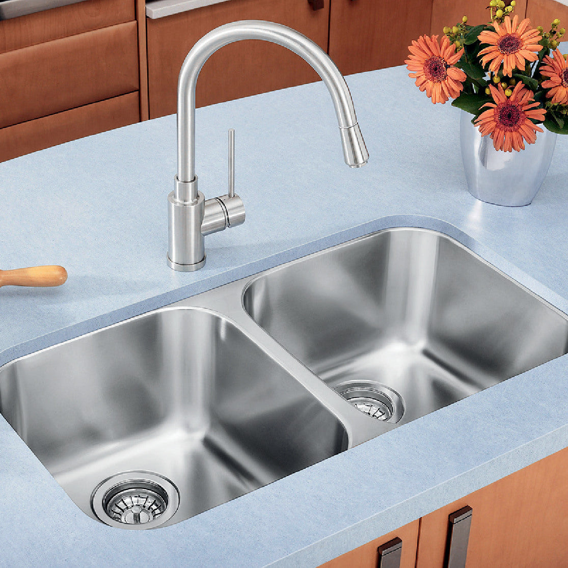 Blanco Essential U 2 Undermount Stainless Steel Double Bowl Kitchen Sink